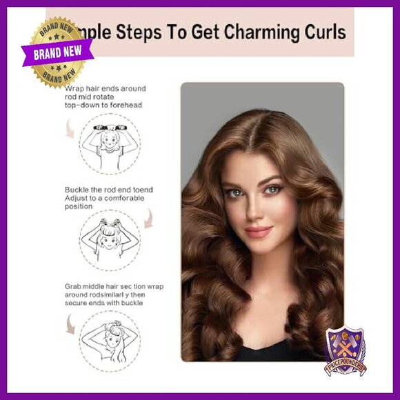 Heatless Overnight Hair Curlers Set with Satin Scarf No Damage